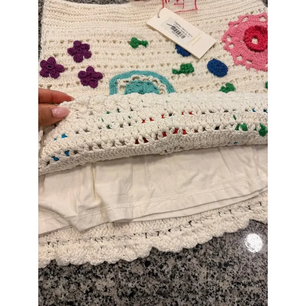 Love The Label Crochet Floral Two-Piece Set – Size Small – NWT